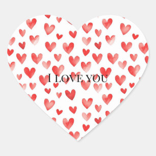 Rode Witte Hartjes Liefde Valentijnsdag Hart Sticker