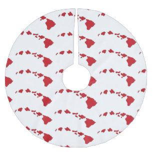 Rode witte hawaii-eilanden patroonrok kerstboom rok