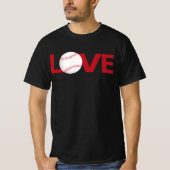 rode witte honkbal liefdesbrief t - shirts (Voorkant)