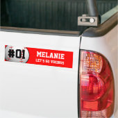 Rode Witte Honkbalteam Bumpersticker (Op Truck)