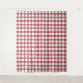 Rode witte Italiaanse tablet afdrukken Wandkleed (Voorkant)