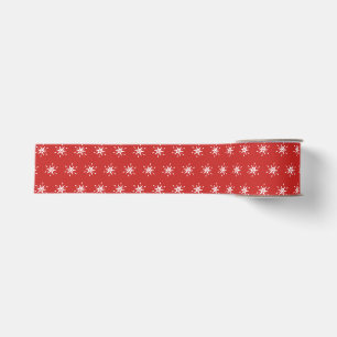 Rode Witte Mini Sneeuwvlok Kerstmis Grosgrain Lint