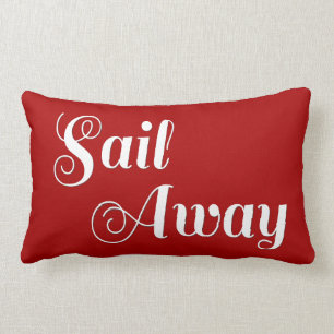 Rode witte, nagelachtige zeilstapes kussen