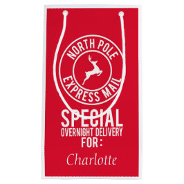 Rode & Witte Noordpool Express Mail Naam Klein Cadeauzakje