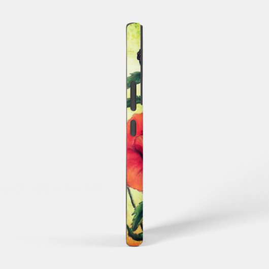 Rode witte papaverbloemen samsung galaxy hoesje (Rechterkant)