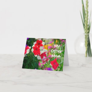 RODE & WITTE PETUNIA, "MIJN ANDER MAMMA " KAART