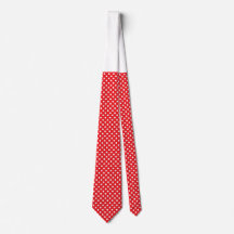Rode witte poka dot met witte knoop zonder contras