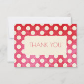 Rode Witte Polka Dot Birthday Bedankkaart (Voorkant)