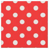 Rode Witte Polka Dots Textiel Stof (Close Up)