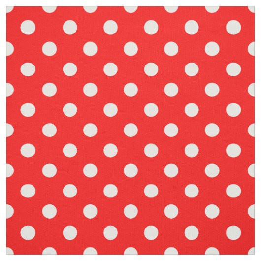 Rode Witte Polka Dots Textiel Stof (Swatch)