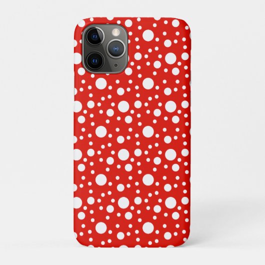 Rode witte polka stippen vlek Case-Mate iPhone case (Achterkant)