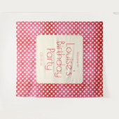 rode witte pooldop Birthday Wall achtergrond Wandkleed (Voorkant (horizontaal))