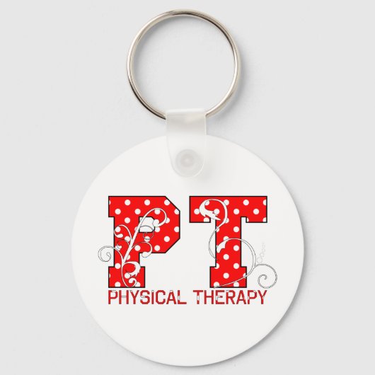 rode witte poolpunts sleutelhanger (Voorkant)