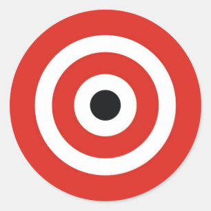 RODE WITTE RONDE STICKER