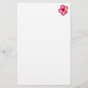 rode witte roze hibiscus aloha briefpapier