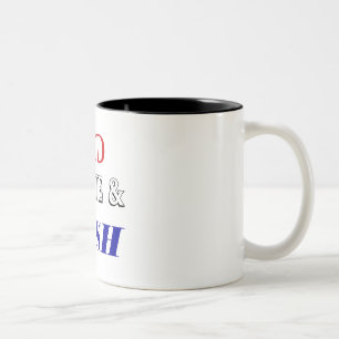 Rode witte Rush Tweekleurige Koffiemok