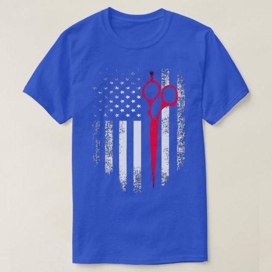  rode witte schaar, Amerikaanse vlag T-shirt (Design voorkant)