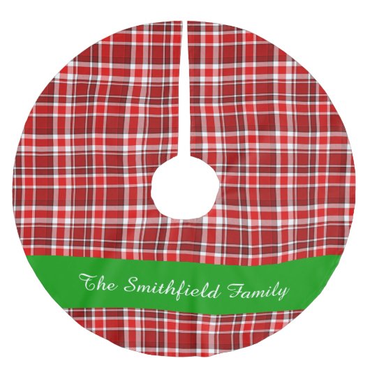 Rode witte spelnaam Aangepast 2 Kerstboom Rok (Voorkant)