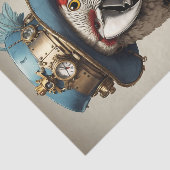  rode & witte steampunk papegaai tissuepapier (Detail)