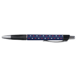 Rode witte sterren blauw-amerikaans stijlpatroon pen