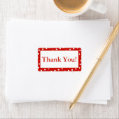 Rode & Witte Stippen Aangepaste dank u Sticker Lab (Insitu)