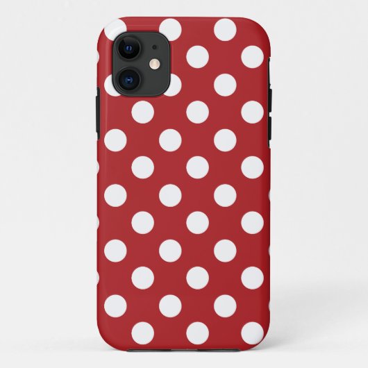 Rode Witte Stippen Case-Mate iPhone Case (Achterkant)