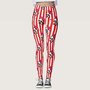 Rode witte strepen Schattige Leggings