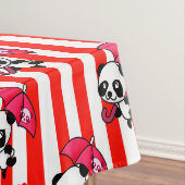 Rode witte strepen Schattige Tafelkleed (Voorbeeld)