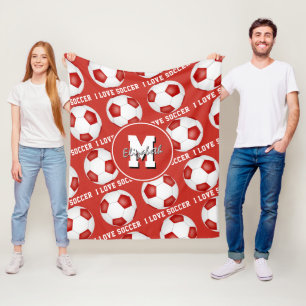 Rode witte teamkleuren waar ik van het patroon van fleece deken