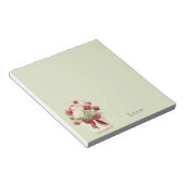 Rode Witte Tulpen Bloemen Mand Notitieblok (Schuin)