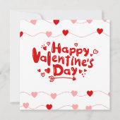Rode witte Valentijnsdag Feestdagenkaart (Voorkant)
