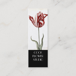 Rode witte Vintage Tulip Florist Product Label