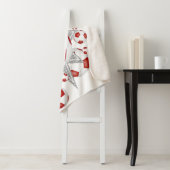 rode witte voetbal sherpa deken (In situ)