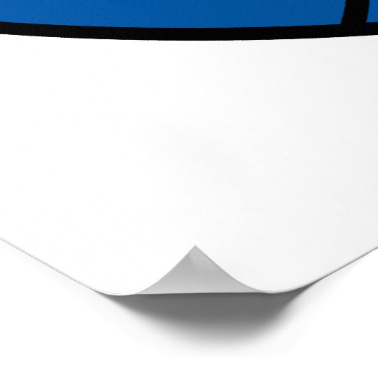 rode witte volleybal poster (Hoek)