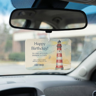 Rode Witte Vuurtoren Verjaardag Auto Geurverscherp Luchtverfrisser
