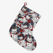  rode witte Waterverf Klassiek Grote Kerstsok (Voorkant (Hangend))