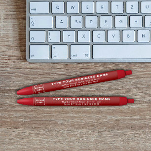 Rode Zakelijke Merk op Inktpen Zwarte Inkt Pen