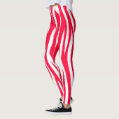 Rode Zebra afdrukken Leggings (Links)