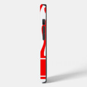 Rode Zebra Afdrukken met monogram Case-Mate iPhone Case (Achterkant / Links)