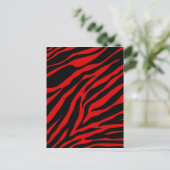 rode zebra briefkaart (Staand voorkant)