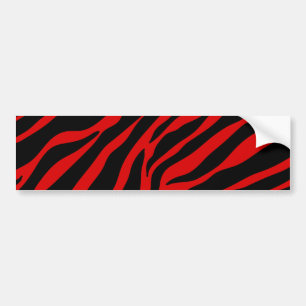 rode zebra bumpersticker