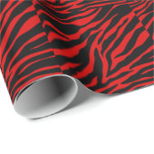 rode zebra cadeaupapier (Rol Hoek)