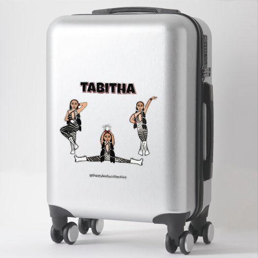 Rode Zebra danser #4 Sticker (Koffer)