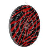 rode zebra dartbord (Voorkant Links)