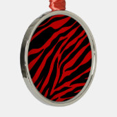 rode zebra metalen ornament (Rechts)