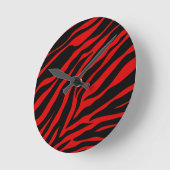 rode zebra ronde klok (Hoek)
