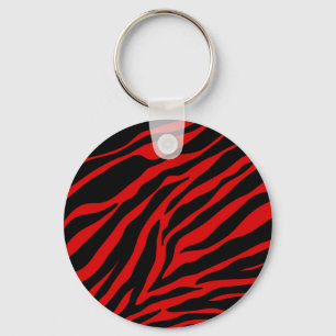 rode zebra sleutelhanger