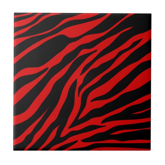 rode zebra tegeltje (Voorkant)