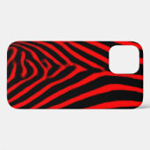 Rode Zebrastripes Case-Mate iPhone Case (Achterkant (horizontaal))