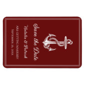 Rode Zeeanker Save the Date-magneet Magneet (Horizontaal)